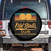 Funny 50th Birthday Spare Tire Cover Official Member Of The Old Ball Clubs Retro Sunset - Wonder Print Shop