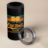 Funny 50th Birthday 4 in 1 Can Cooler Tumbler Official Member Of The Old Ball Clubs Retro Sunset - Wonder Print Shop