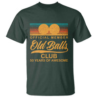 Funny 50th Birthday T Shirt Official Member Of The Old Ball Clubs Retro Sunset - Wonder Print Shop