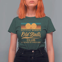 Funny 50th Birthday T Shirt For Women Official Member Of The Old Ball Clubs Retro Sunset - Wonder Print Shop