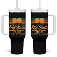 Funny 50th Birthday Tumbler With Handle Official Member Of The Old Ball Clubs Retro Sunset - Wonder Print Shop