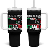 Funny This Is How We Italians Cut Carbs Tumbler With Handle Italian American Pizza Slice - Wonder Print Shop