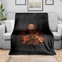 Funny Halloween Zombie Tung Tung Sahur Throw Blanket Italian Brainrot Meme - Wonder Print Shop