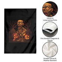 Funny Halloween Zombie Tung Tung Sahur Garden Flag Italian Brainrot Meme - Wonder Print Shop