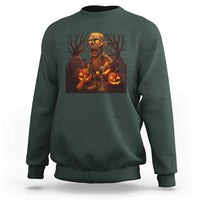 Funny Halloween Zombie Tung Tung Sahur Sweatshirt Italian Brainrot Meme - Wonder Print Shop