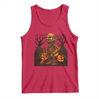 Funny Halloween Zombie Tung Tung Sahur Tank Top Italian Brainrot Meme - Wonder Print Shop