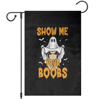 Funny Halloween Show Me Your Boobs Garden Flag Halloween Adult Humor Spooky Ghost - Wonder Print Shop