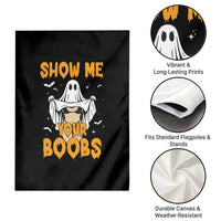 Funny Halloween Show Me Your Boobs Garden Flag Halloween Adult Humor Spooky Ghost - Wonder Print Shop