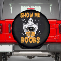 Funny Halloween Show Me Your Boobs Spare Tire Cover Halloween Adult Humor Spooky Ghost - Wonder Print Shop