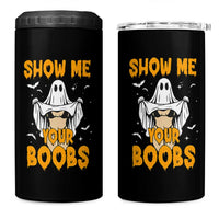 Funny Halloween Show Me Your Boobs 4 in 1 Can Cooler Tumbler Halloween Adult Humor Spooky Ghost - Wonder Print Shop