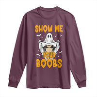 Funny Halloween Show Me Your Boobs Long Sleeve Shirt Halloween Adult Humor Spooky Ghost - Wonder Print Shop