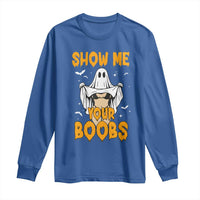 Funny Halloween Show Me Your Boobs Long Sleeve Shirt Halloween Adult Humor Spooky Ghost - Wonder Print Shop
