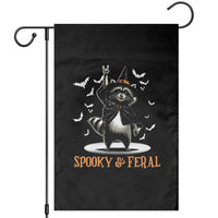 Funny Spooky And Feral Raccon Halloween Garden Flag Racoon Lover - Wonder Print Shop