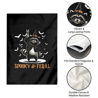 Funny Spooky And Feral Raccon Halloween Garden Flag Racoon Lover - Wonder Print Shop