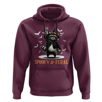 Funny Spooky And Feral Raccon Halloween Hoodie Racoon Lover - Wonder Print Shop