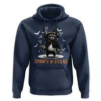 Funny Spooky And Feral Raccon Halloween Hoodie Racoon Lover - Wonder Print Shop