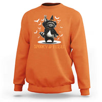 Funny Spooky And Feral Raccon Halloween Sweatshirt Racoon Lover - Wonder Print Shop