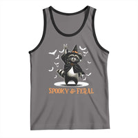 Funny Spooky And Feral Raccon Halloween Tank Top Racoon Lover - Wonder Print Shop