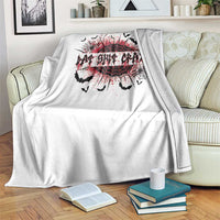 Funny Halloween Bat Shit Crazy Throw Blanket Horror Spider Web - Wonder Print Shop