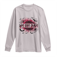 Funny Halloween Bat Shit Crazy Long Sleeve Shirt Horror Spider Web - Wonder Print Shop