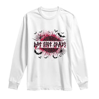 Funny Halloween Bat Shit Crazy Long Sleeve Shirt Horror Spider Web - Wonder Print Shop