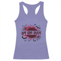 Funny Halloween Bat Shit Crazy Racerback Tank Top Horror Spider Web - Wonder Print Shop
