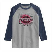 Funny Halloween Bat Shit Crazy Raglan Shirt Horror Spider Web - Wonder Print Shop
