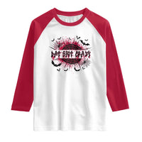 Funny Halloween Bat Shit Crazy Raglan Shirt Horror Spider Web - Wonder Print Shop