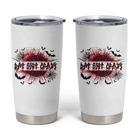 Funny Halloween Bat Shit Crazy Tumbler Cup Horror Spider Web - Wonder Print Shop
