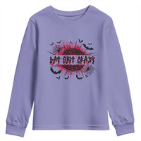 Funny Halloween Bat Shit Crazy Youth Sweatshirt Horror Spider Web - Wonder Print Shop