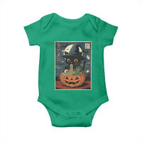 Funny Spooky Black Cat Eating Ramen Kawaii Japanese Halloween Baby Onesie - Wonder Print Shop