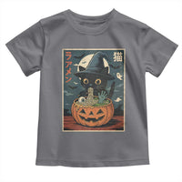 Funny Spooky Black Cat Eating Ramen Kawaii Japanese Halloween Toddler T Shirt - Wonder Print Shop