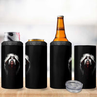 Funny Scary Face Ghost Hand Heart Sign Halloween 4 in 1 Can Cooler Tumbler - Wonder Print Shop
