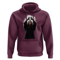 Funny Scary Face Ghost Hand Heart Sign Halloween Hoodie - Wonder Print Shop