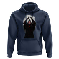 Funny Scary Face Ghost Hand Heart Sign Halloween Hoodie - Wonder Print Shop