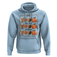 Tis The Season Fall Thanksgiving Hoodie American Football Pumpkin - Wonder Print Shop