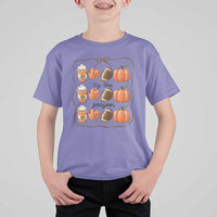 Tis The Season Fall Thanksgiving T Shirt For Kid American Football Pumpkin - Wonder Print Shop