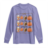 Tis The Season Fall Thanksgiving Long Sleeve Shirt American Football Pumpkin - Wonder Print Shop