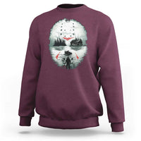Halloween Jason Hockey Mask Friday 13th Slasher Sweatshirt - Wonder Print Shop