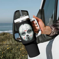 Halloween Jason Hockey Mask Friday 13th Slasher Tumbler With Handle - Wonder Print Shop
