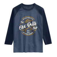 90th Birthday Est 1936 Raglan Shirt Official Member Of The Old Ball Clubs
