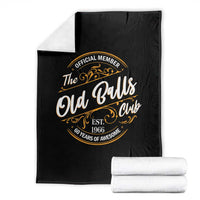 60th Birthday Est 1966 Throw Blanket Official Member Of The Old Ball Clubs