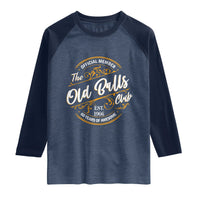 60th Birthday Est 1966 Raglan Shirt Official Member Of The Old Ball Clubs