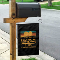 Funny 70th Birthday Garden Flag Official Member Of The Old Ball Clubs Retro Sunset - Wonder Print Shop