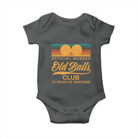 Funny 70th Birthday Baby Onesie Official Member Of The Old Ball Clubs Retro Sunset - Wonder Print Shop