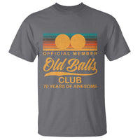 Funny 70th Birthday T Shirt Official Member Of The Old Ball Clubs Retro Sunset - Wonder Print Shop