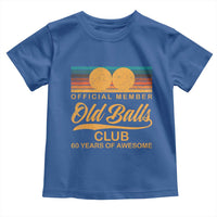 Funny 60th Birthday Toddler T Shirt Official Member Of The Old Ball Clubs Retro Sunset - Wonder Print Shop