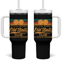 Funny 60th Birthday Tumbler With Handle Official Member Of The Old Ball Clubs Retro Sunset - Wonder Print Shop