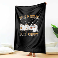 Funny Halloween Throw Blanket This Is Some Bull Sheet Farm Cow Bat - Wonder Print Shop