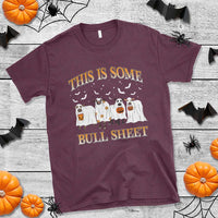 Funny Halloween T Shirt This Is Some Bull Sheet Farm Cow Bat - Wonder Print Shop